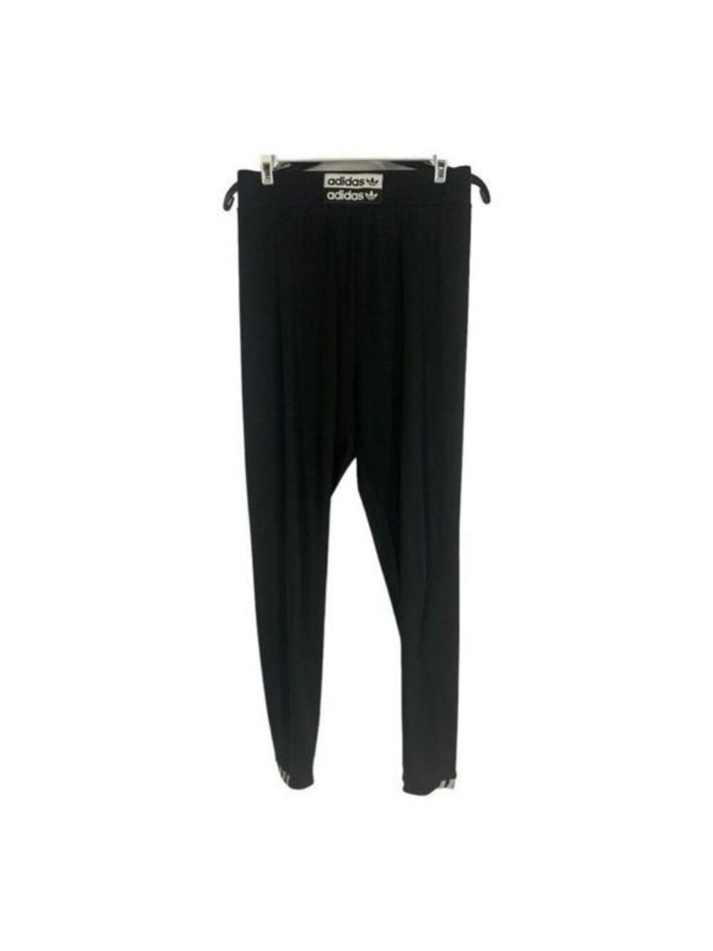 Adidas Originals Womens Black Loose Fit Jogger Pants Size Large Stretch